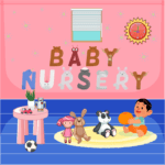 Baby Playing In Nursery Vector