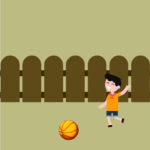 Baby Playing With Football Vector