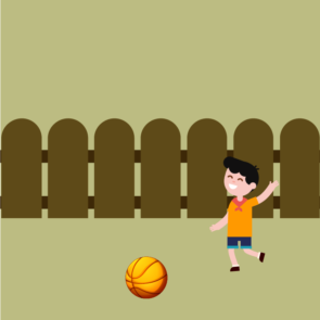 Baby Playing With Football Vector
