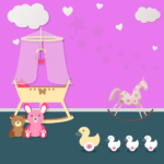 Baby Room With Cot Vector