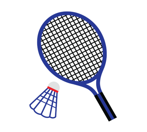 Badminton Racket Clipart Vector Illustration