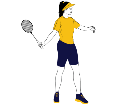 Bedminton Player Vector
