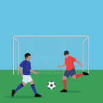 Character Playing Soccer Vector Illustration