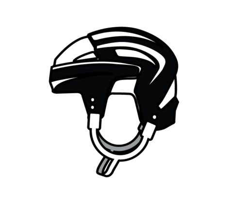 Classic Ice Hockey Helmet Vector