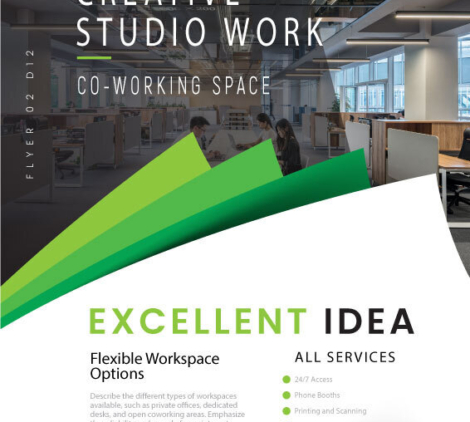 Creative Studio Green Flyer Design