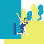 Cricket Player Vector Illustration