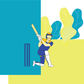 Cricket Player Vector Illustration