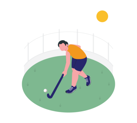 Faceless Male Hockey Player Vector