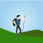 Hiking Man Vector