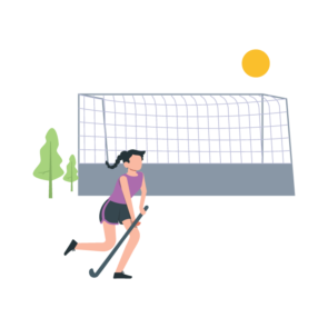 Hockey Player Vector Illustration