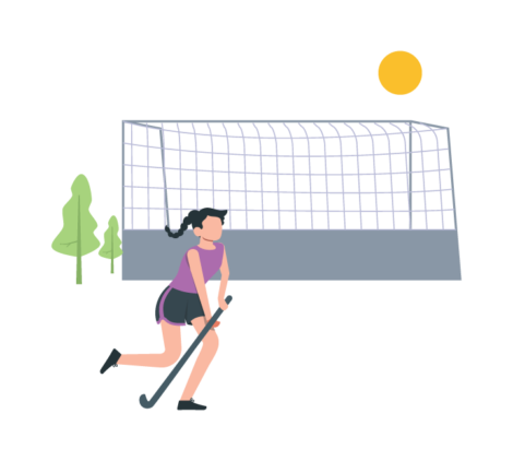 Hockey Player Vector Illustration