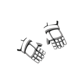 Ice Hockey Gloves Vector Illustration