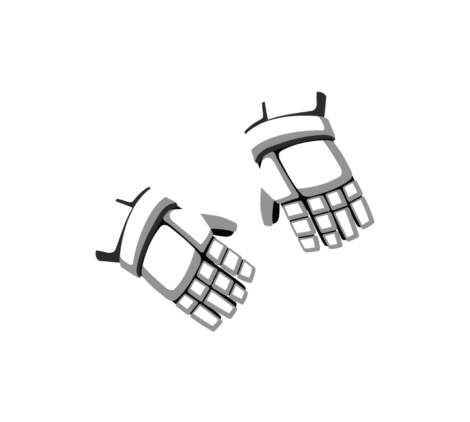 Ice Hockey Gloves Vector Illustration