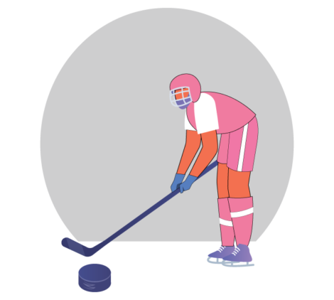 Ice Hockey Player Vector