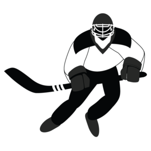 Ice Hockey Player Vector Illustration
