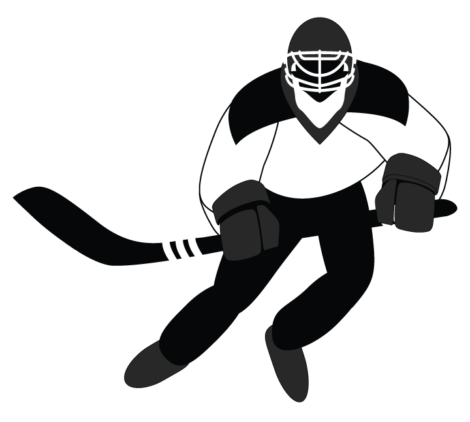 Ice Hockey Player Vector Illustration