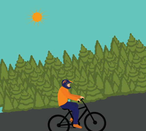 Male Cyclist Vector