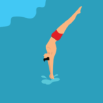Male Diving Vector