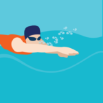 Male Swimmer Vector Illustration