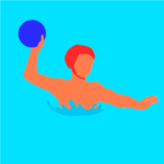 Men Playing Water Polo Vector