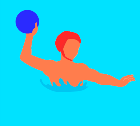Men Playing Water Polo Vector