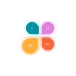 Modern Infographic Template with Four Points