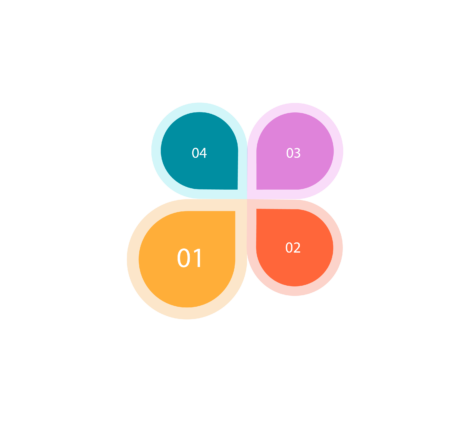 Modern Infographic Template with Four Points