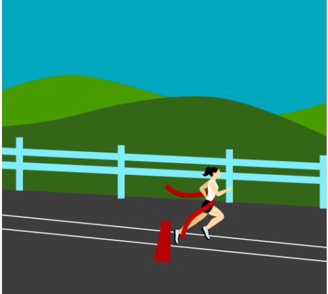 Running Female Vector