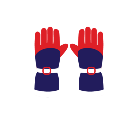 Skiing Gloves Vector