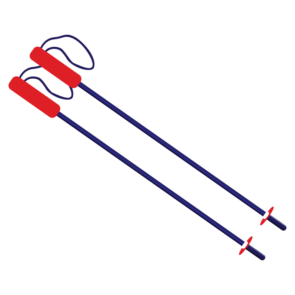 Skiing poles Vector
