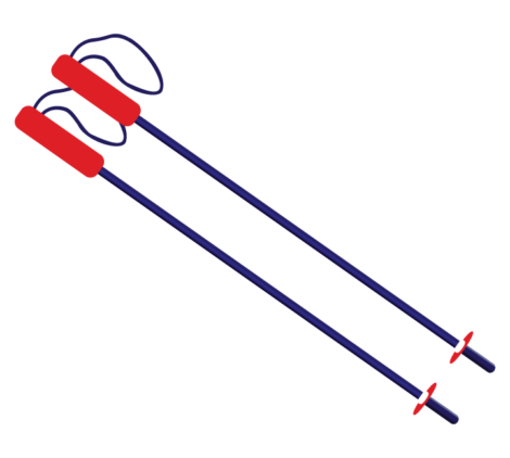 Skiing poles Vector