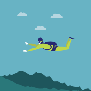 Skydiver Vector Illustration