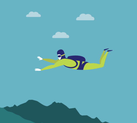 Skydiver Vector Illustration