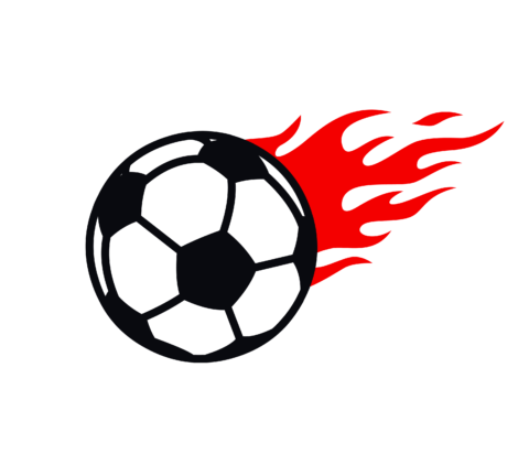 Soccer Ball Flame Vector Illustration