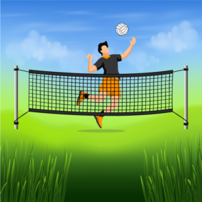 VolleyBall Player Playing Vector