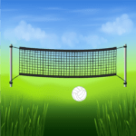 Volleyball Ground with Net Vector