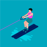Water Ski Vector