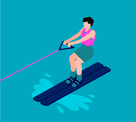 Water Ski Vector