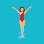 Woman Diving Vector