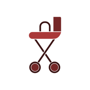 baby carriage flat icon