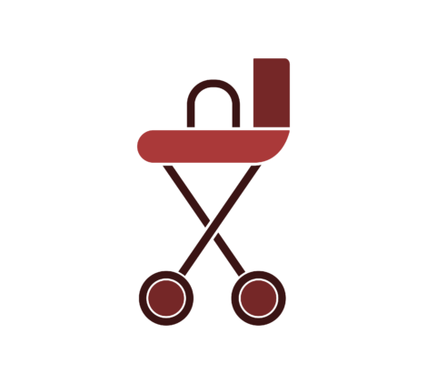 baby carriage flat icon