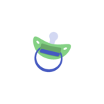 isometric style baby nipple vector