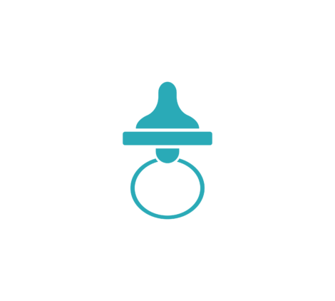 nipple pecifier flat vector