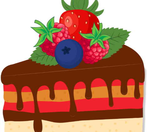 Cake, pie, slice, berries, piece, sweet, dessert, cake