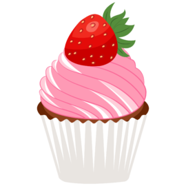 Cap Cake, cake, cup, cupcake, dessert, food, pink, sweet, strawberry-01