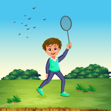 Badminton boy player, shuttlecock athlete, young racquet sports enthusiast, junior badminton player-01