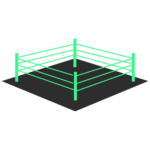 Boxing stage, fight arena platform, ring platform, boxing event stage, squared circle stage-01