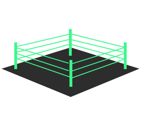 Boxing stage, fight arena platform, ring platform, boxing event stage, squared circle stage-01