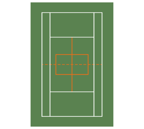 Paddleball ground, court, surface, playing field, outdoor space