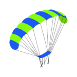 Parachute, skydiving gear, aerial safety, descent equipment, freefall gear-01